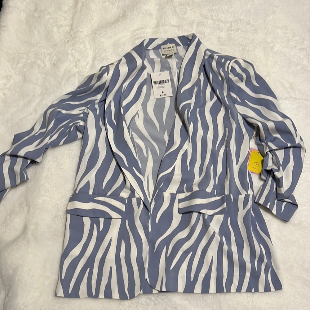 Zebra print blazer